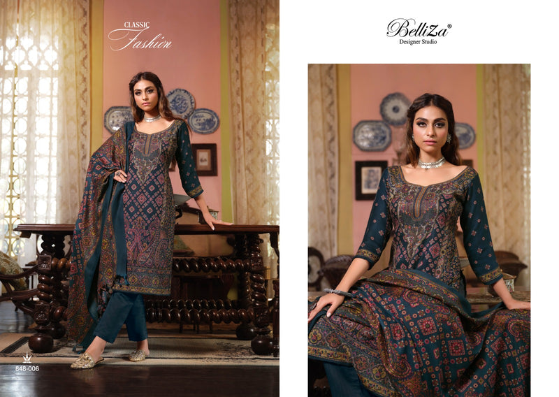 Belliza Designer Studio Cashmera Kaani Pashmina With Fancy Designer Exclusive Salwar Suits