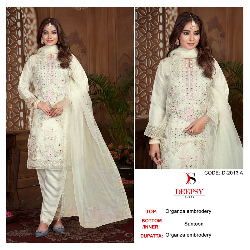 Deepsy Suits D No 2013 Organza Embroidery And Handwork Suit Collection
