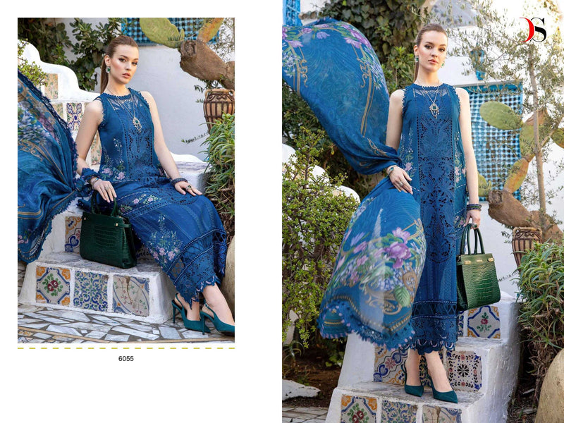 Deepsy Suit Maria B Voyage Lawn 24 Pure Cotton Self Embroidered Work Salwar Suit