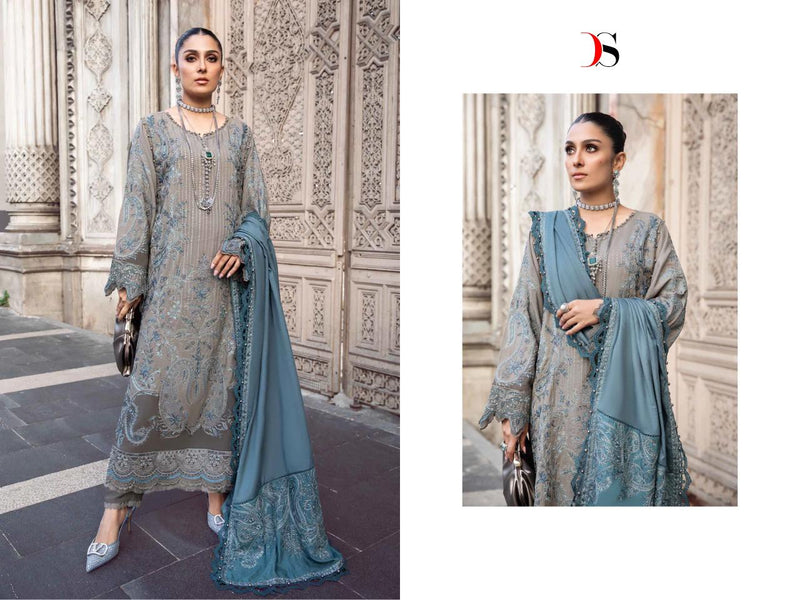 Deepsy Suit Mariab Embroidered 24-2 Rayon Cotton Self Embroidered Pakistani Suit