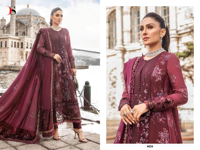 Deepsy Suit Mariab Embroidered 24-2 Rayon Cotton Self Embroidered Pakistani Suit