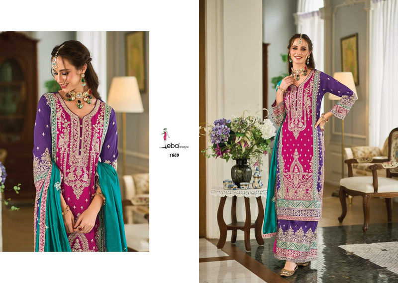 Eba Lifestyle Swara Premium Silk Embroidered Work Stylish Readymade Kurti