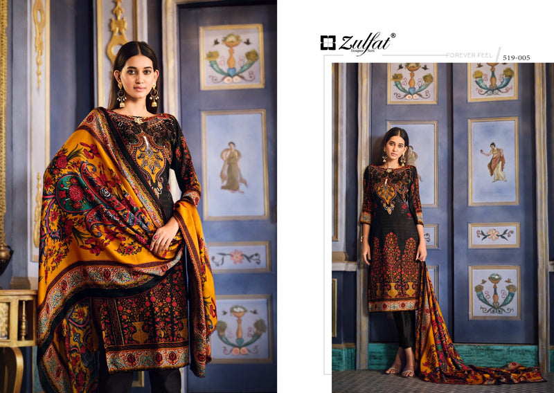 Zulfat Designer Suits Firdaus Pashmina Digital Printed Salwar Suit Collection