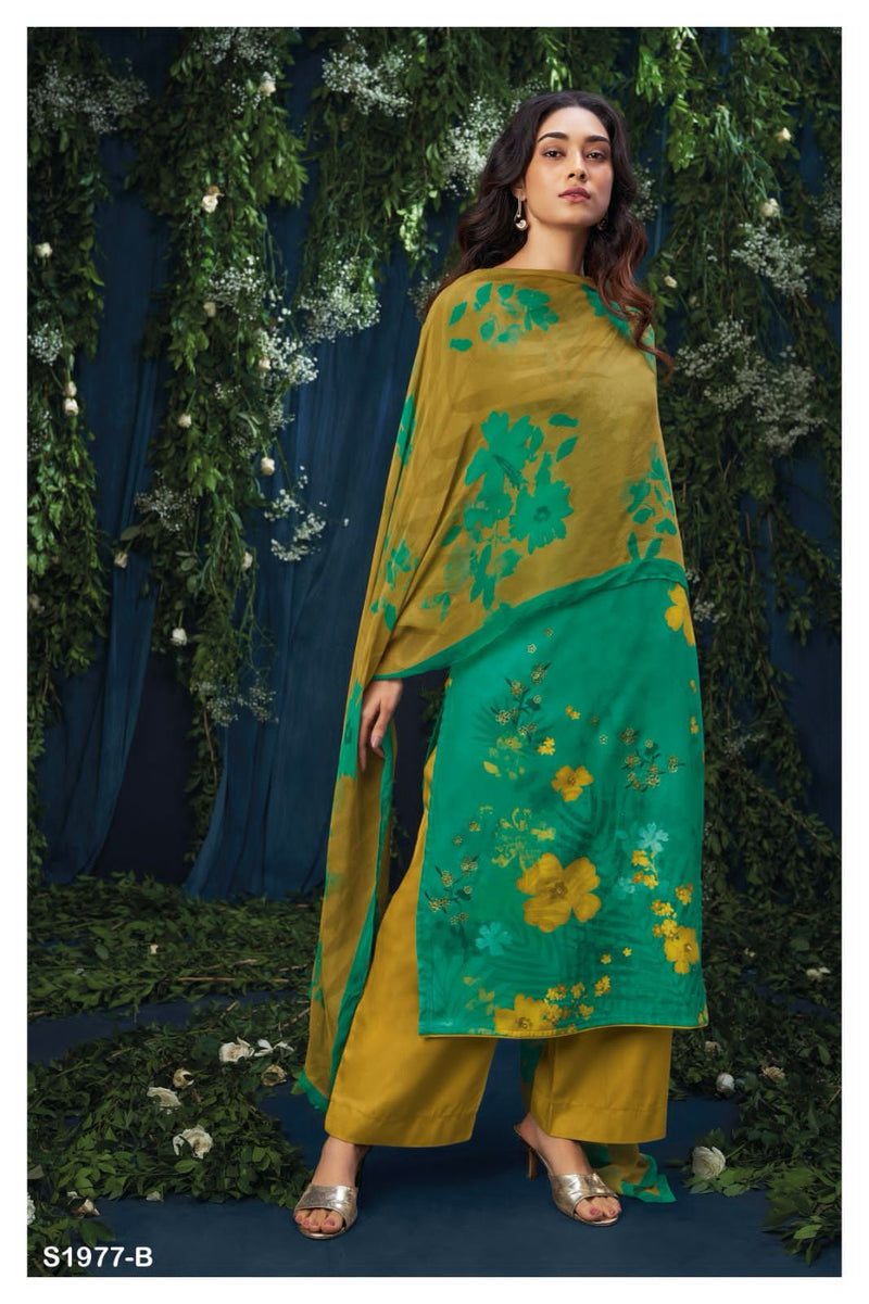 Ganga Gonny 1977 Pashmina Digital Printed With Embroidery Suit Collection