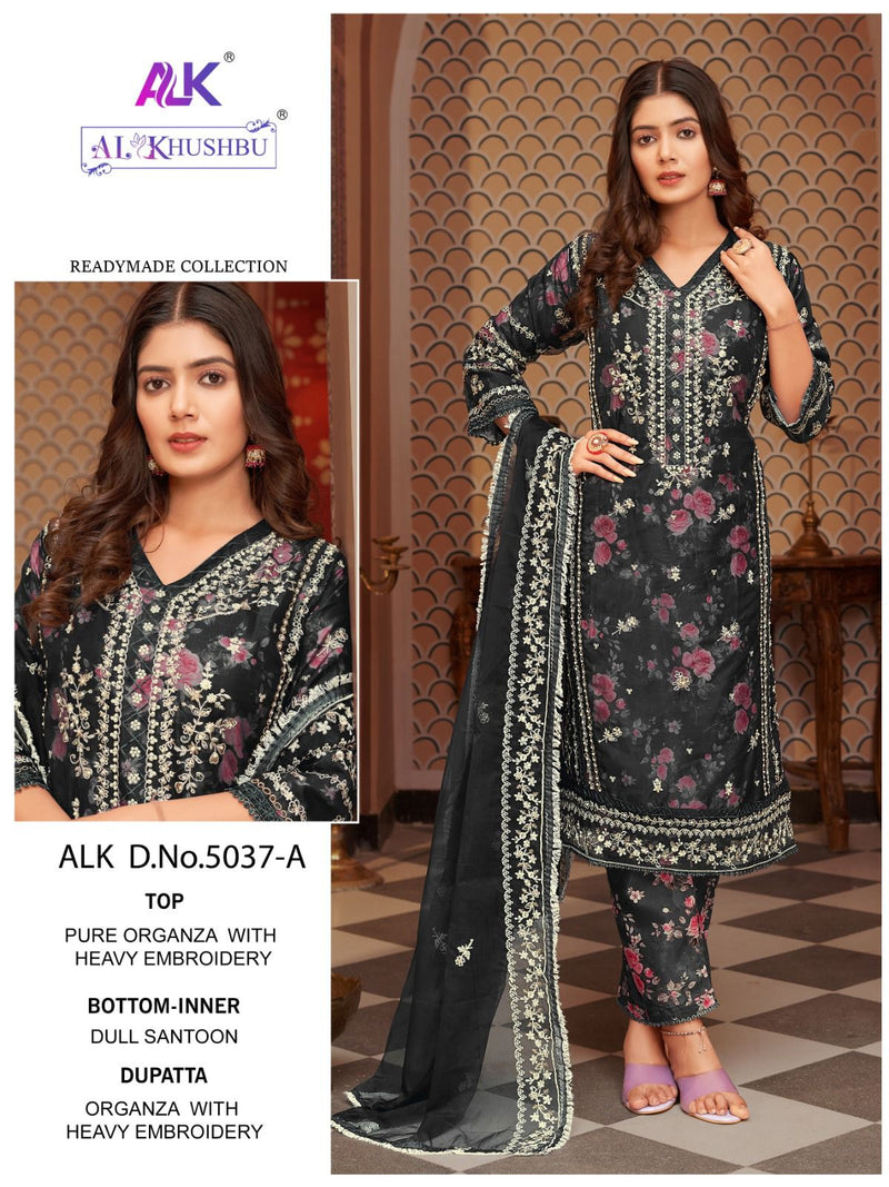 AL Khushbu Guzal Vol 2 Orgenza With Heavy Embroidery Pakistani Suits
