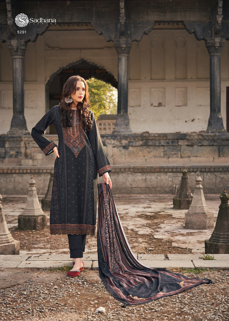 Sadhana Fashion Jaaeza Pashmina Digital Printed Fancy Work Suit Collection