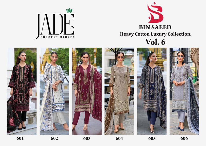 Jade Bin Saeed Vol 6 Pure Lawn Printed Cotton Daily Wear Salwar Suit