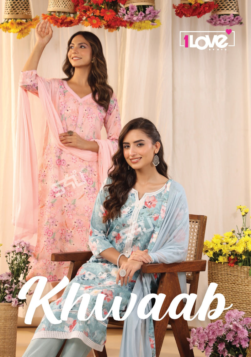 S4u Shivali Khwaab Vol 1 Linen Fancy Designer Prints Kurti With Pant & Dupatta Set