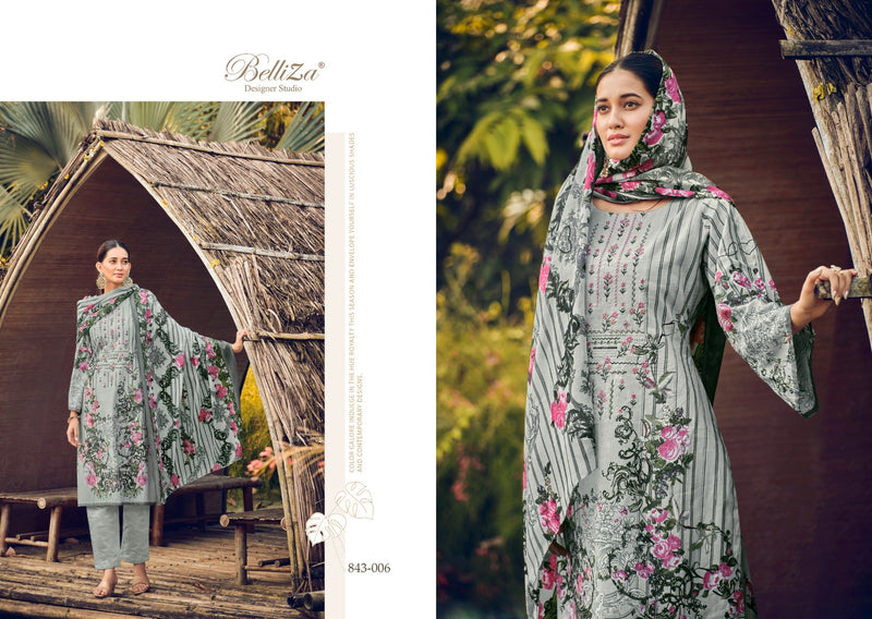 Belliza Designer Studio Naira Vol 20 Cotton Digital Print With Embroidery Work Suits