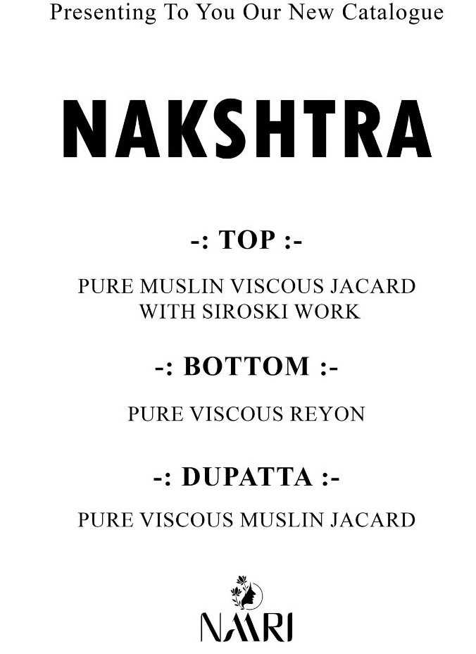 Naari Nakshtra Pure Muslin Dola Siroski Work Partywear Salwar Suit