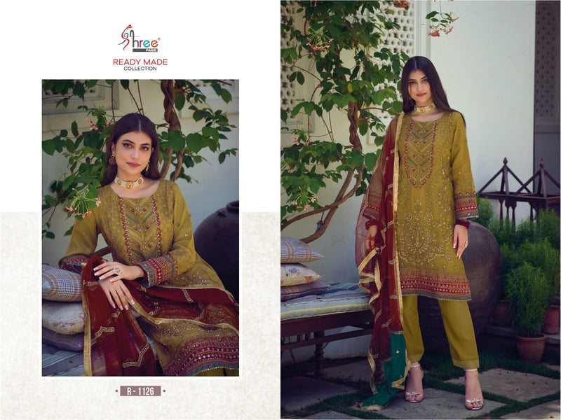 Shree Fabs R 1126 Organza Heavy Beautiful Embroidered Pakistani Suits