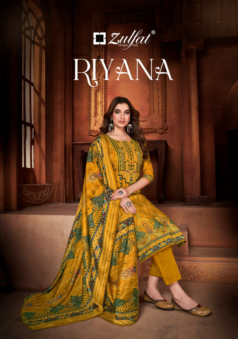 Zulfat Designer Suits Riyana Pashmina Digital Printed Casual Wear Salwar Suits