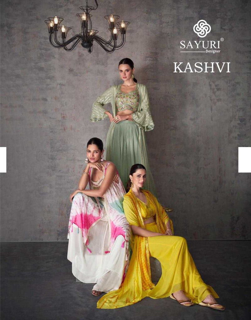Sayuri Kashvi Real Georgette Fancy Partywear Stylish Kurti Collection