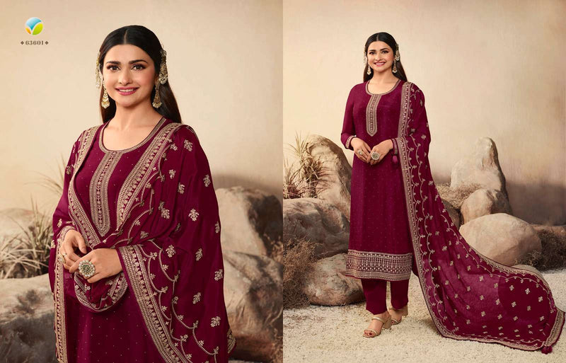 Vinay Fashion Geet Vol 2 Pure Dola Silk Embroidered Fancy Wear Salwar Suit