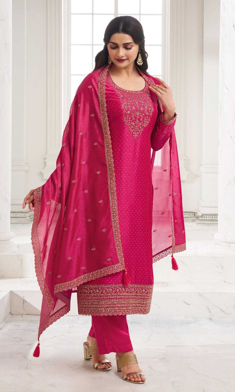 Vinay Fashion Surbhi Hitlist Digital Silk Georgette Embroiderey Work Salwar Suit
