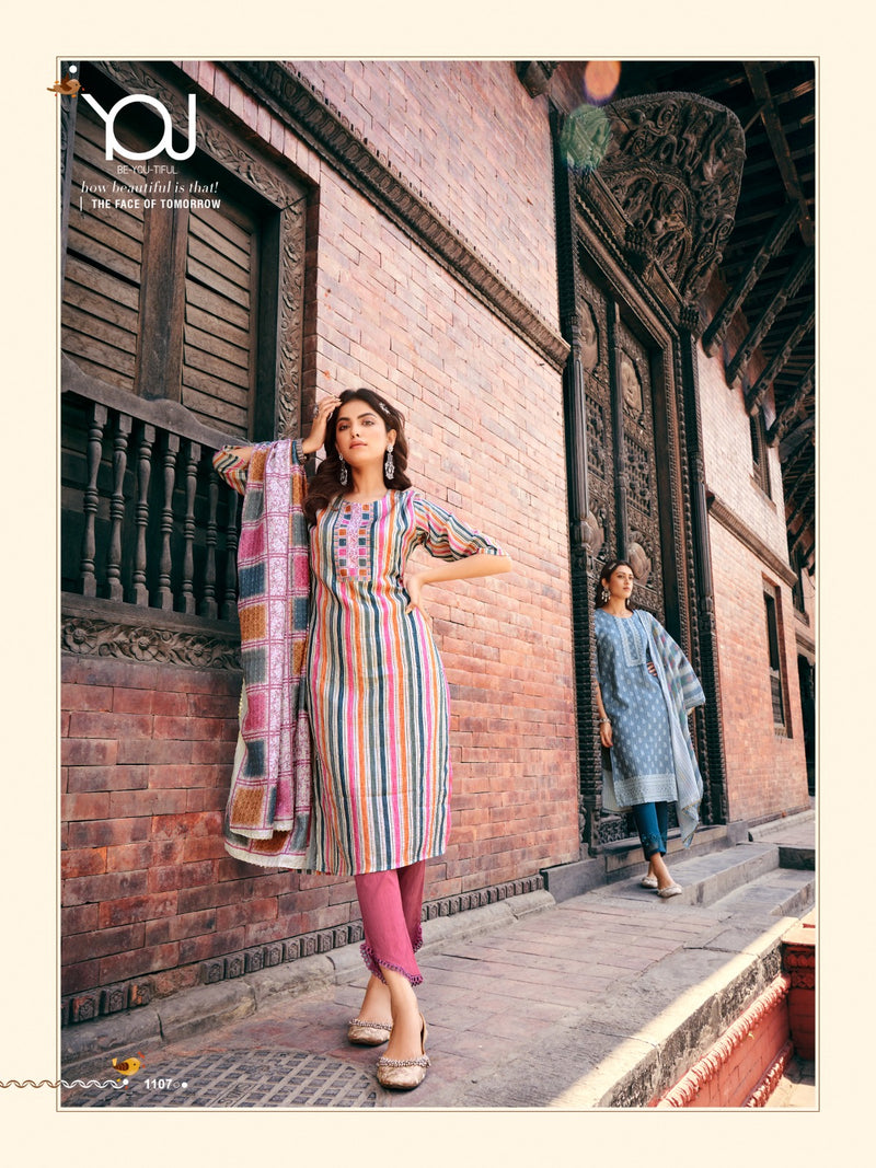 Wanna Zaheen Vol 3 Chanderi Printed Fabric With Sequence Designer Fancy Kurti