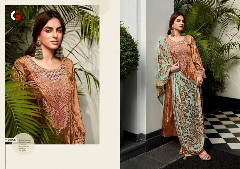 Deepsy Suits Gull Jee Zara Velvet Embroidery Designer Suit Collection