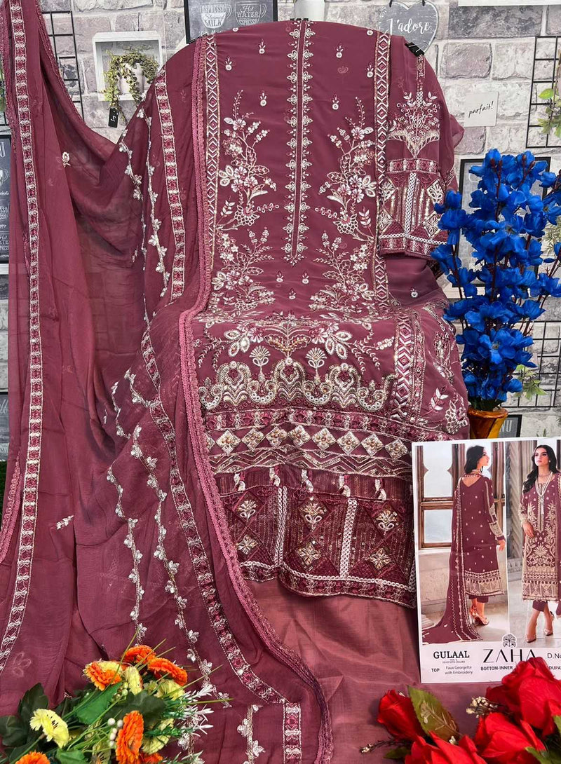 Zaha Gulaal Vol 2 Georgette Heavy Embroidered Work Salwar Suit
