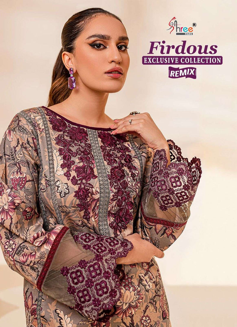 Shree Fabs Firdous Exclusive Collection Remix Pure Cotton Salwar Kameez