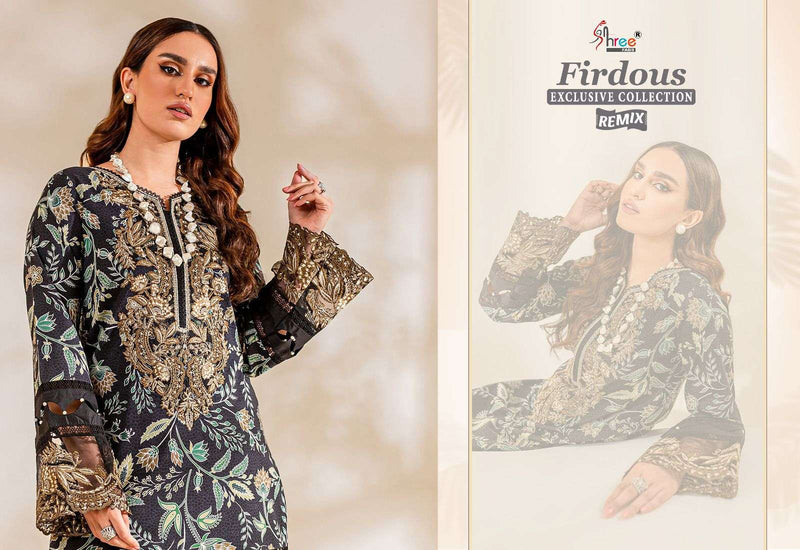 Shree Fabs Firdous Exclusive Collection Remix Pure Cotton Salwar Kameez