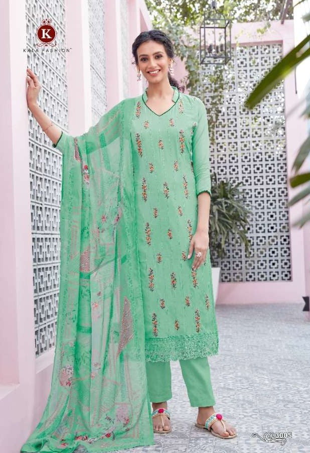 Kala Fashion Organza Maslin Designer Fancy salwar Suits