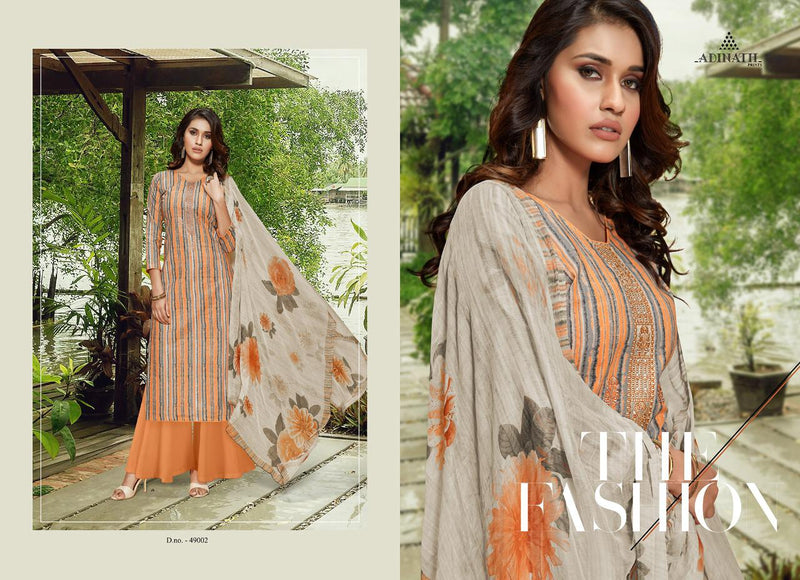 Adinath Prints Heena Heavy With Embroidery Work Salwar Suits In Cotton