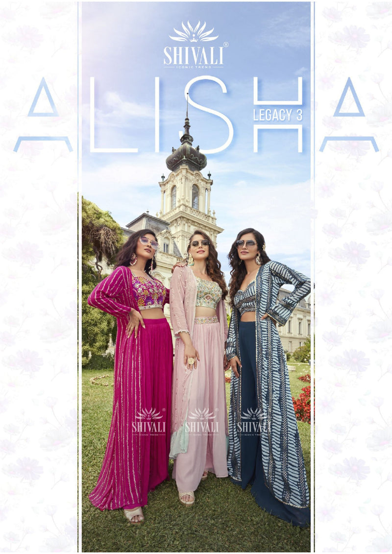 Shivali Alisha Legacy Vol 3 Fancy With Heavy Embroidery Work Stylish Designer Party Wear Fancy Long Kurti