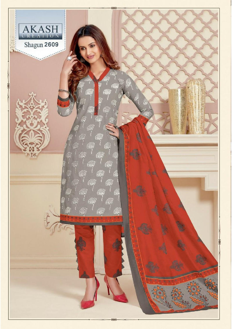 Akash Creation Shagun Vol 26 Pure Cotton Daily Wear Casual Salwar Suits