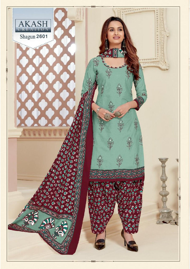 Akash Creation Shagun Vol 26 Pure Cotton Daily Wear Casual Salwar Suits