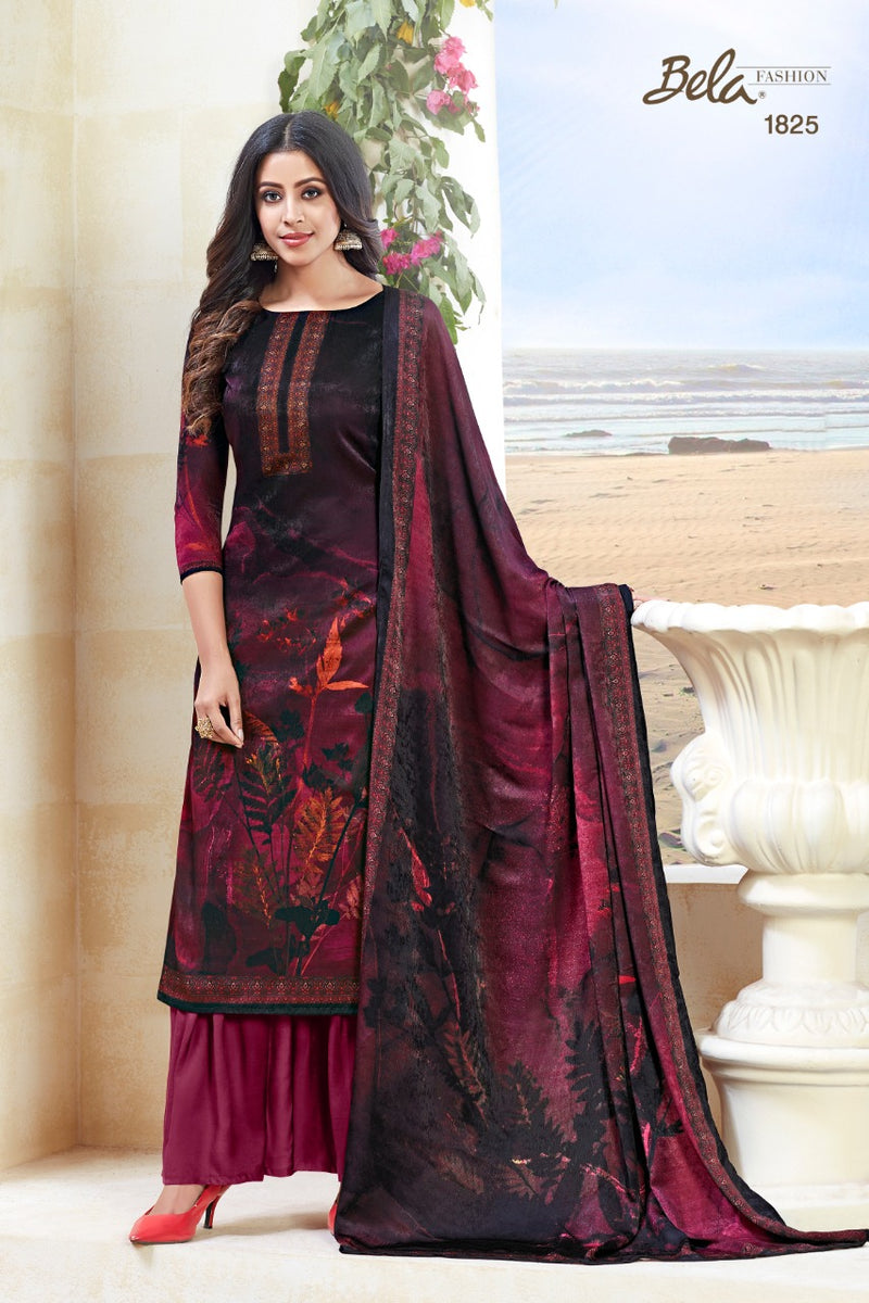 Bela Fashion Velvel Fabric Fancy Designer Salwar Kameez In Velvet Satin