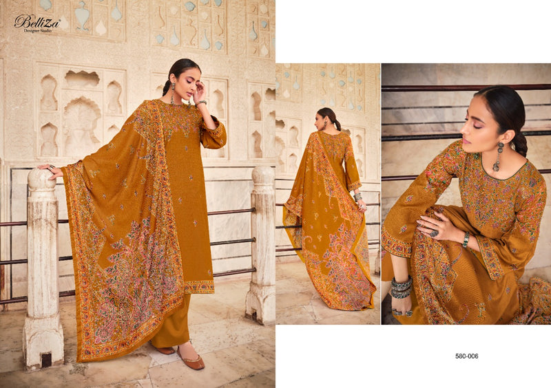 Belliza Designer Studio Kashmiriyat Pure Pashmina Exclusive Designer Kaani Print Salwar Kameez