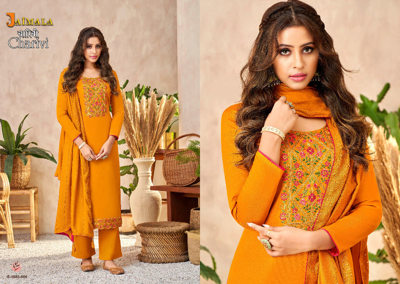 Alok Suit Charvi Jam Cotton With Heavy Embroidery Work Stylish Designer Fancy Salwar Kameez