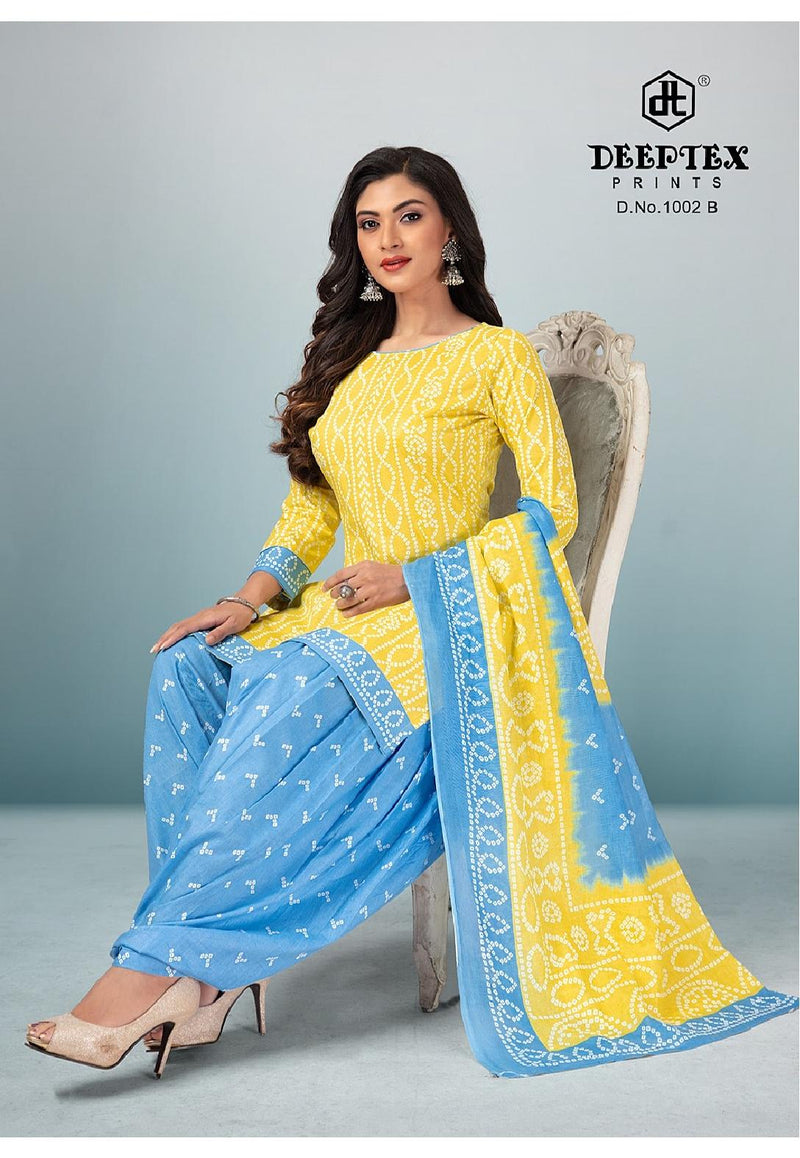 Deeptex Prints 4 Colors Vol 1 D No 1002 Pure Cotton Printed Festive Wear Salwar Suits