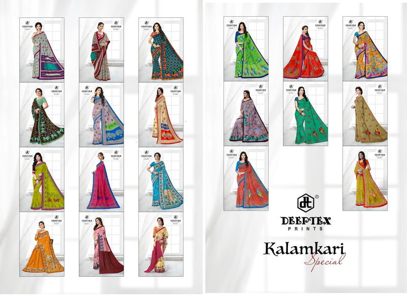 Deeptex Prints Kalamkari Special Vol 9 Pure Cotton Casual Wear Sarees Collection