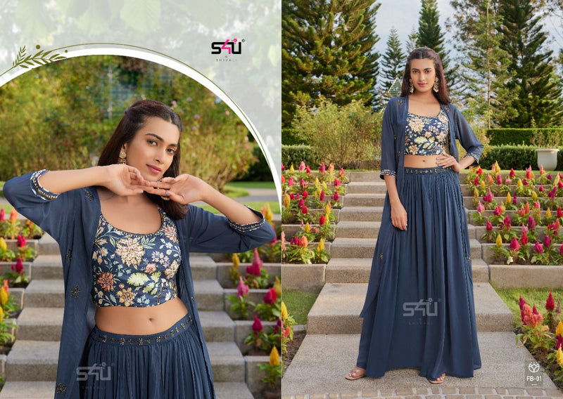 S4u Shivali Fusion Beats Georgette With Fancy Work Stylish Designer Long Jacket Kurti