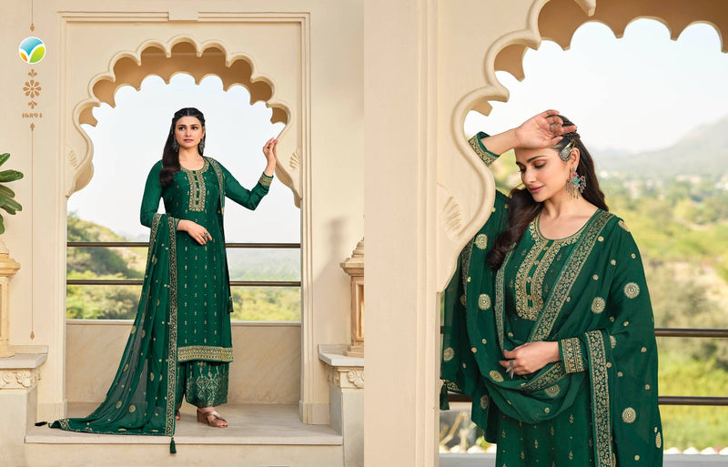 Vinay Fashion Kaseesh Glazze Dola Jacquard Heavy Designer  Party Wear Salwar Suits