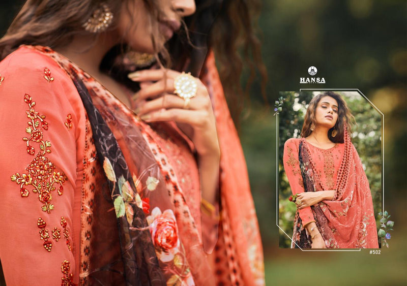 Hansa Presents Somya Crape Designer Wear Salwar Suit Collection