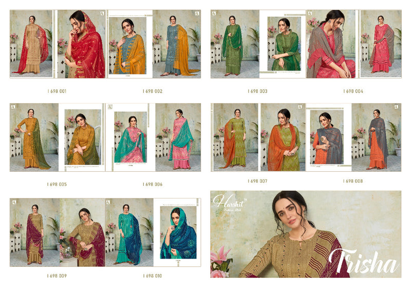 Harshit Fashion Trisha Pure Jam Cotton Digital Print Mirror Work Salwar Kameez