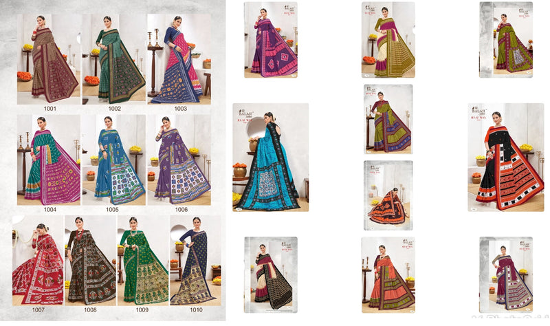 Balaji Printed Cotton Ikkat Wax Vol 1 Cotton Printed Fancy Festive Wear Sarees