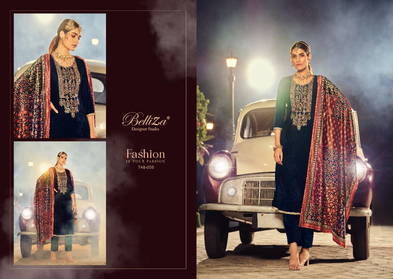 Belliza Karigari Velvet With Heavy Beautiful Embroidery Work Stylish Designer Wedding Look Salwar Kameez