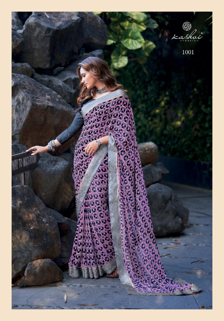 Kashvi Creation Kavya Georgette Fancy Stylish Festive Wear Sarees