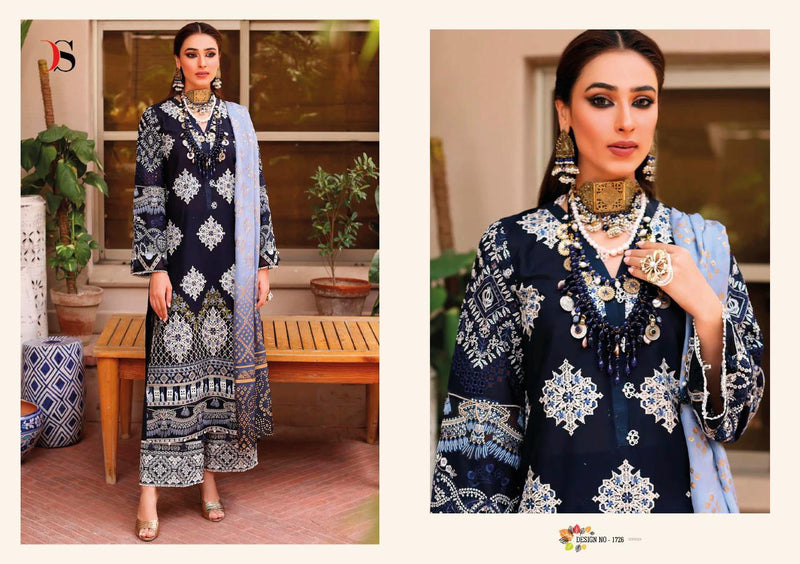 Deepsy Suits Khaf Luxury Lawn Collection Cambric Cotton Pakistani Style Embroidered Party Wear Salwar Suits