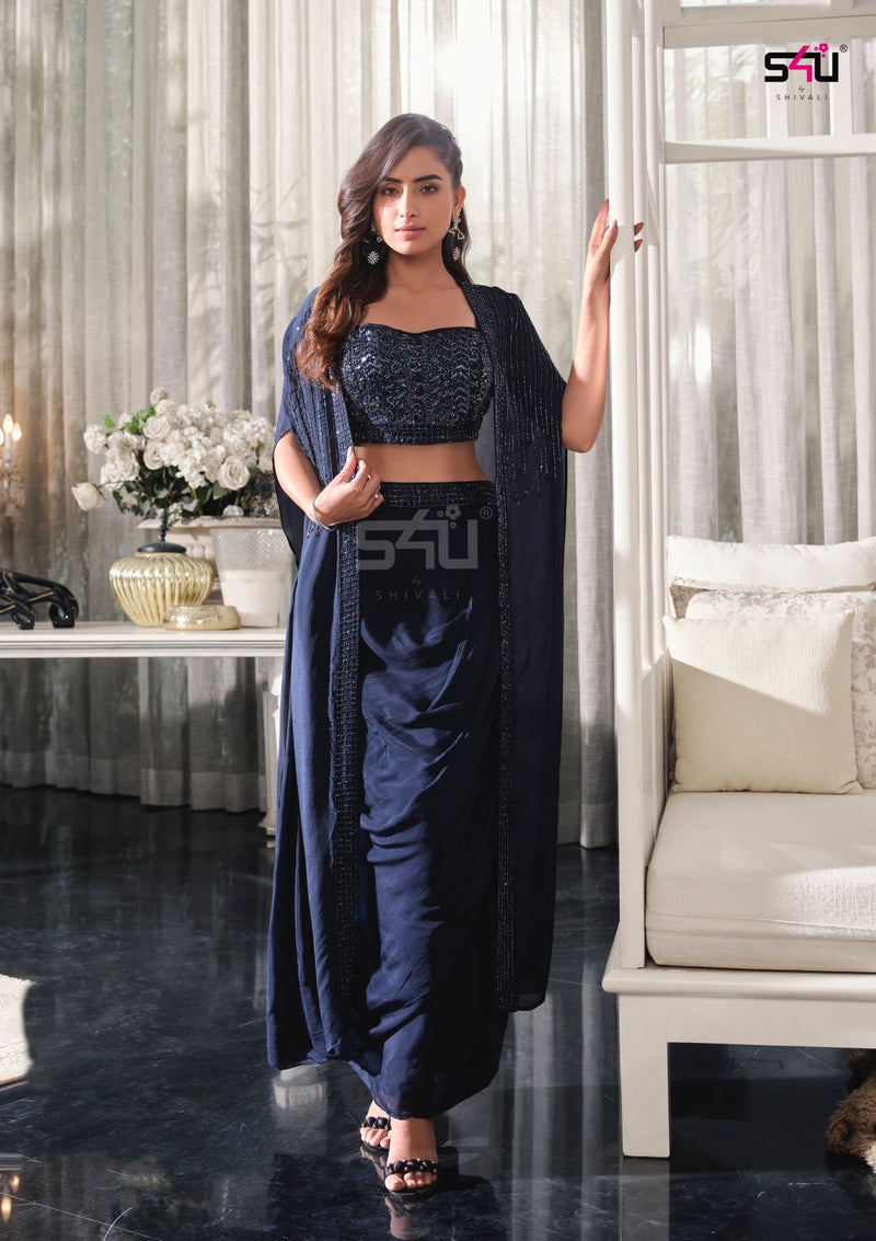 S4u Shivali Kitty Party Georgette With Beautiful Work Stylish Designer Party Wear Long Kurti