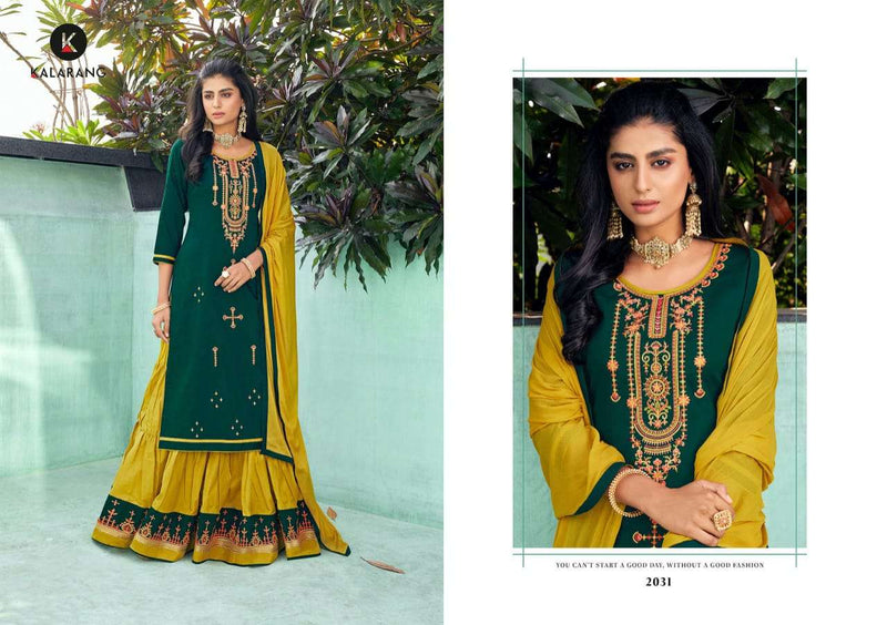 Kalarang Fashion Blossom Vol 15 Jam Silk Cotton With Embroidery Work Pakistani Salwar Kameez