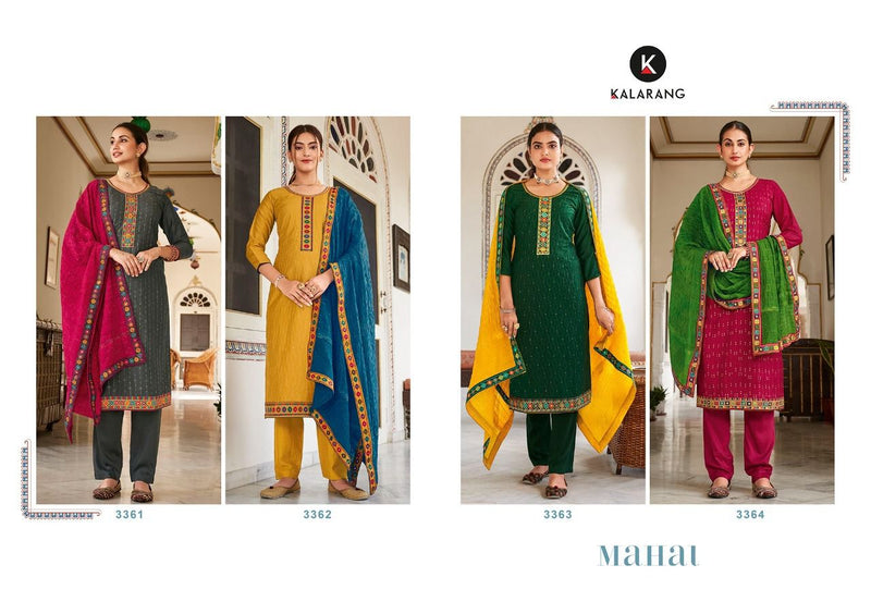 Kalarang Fashion Mahal Parampara Silk Embroidered Silk Designer Salwar Kameez