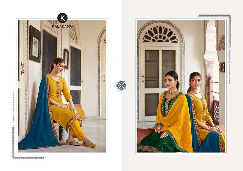 Kalarang Fashion Mahal Parampara Silk Embroidered Silk Designer Salwar Kameez