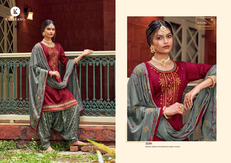 Kalarang Prakruti Vol 3 Jam Silk Cotton With Fancy Embroidery Work Party Wear Salwar Kameez