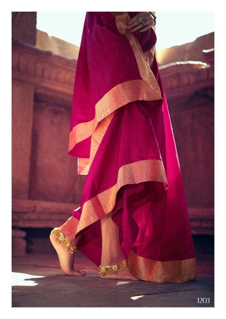 Lt Fabrics Hiya Vichitra Silk Heavy Embroidery Work Gorgeous Look Fancy Saree