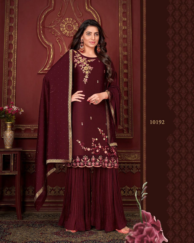 Lily And Lali Malang Embroidery & Handwork on Super Silk with Inner Work Stylish Designer Party Wear Kurti