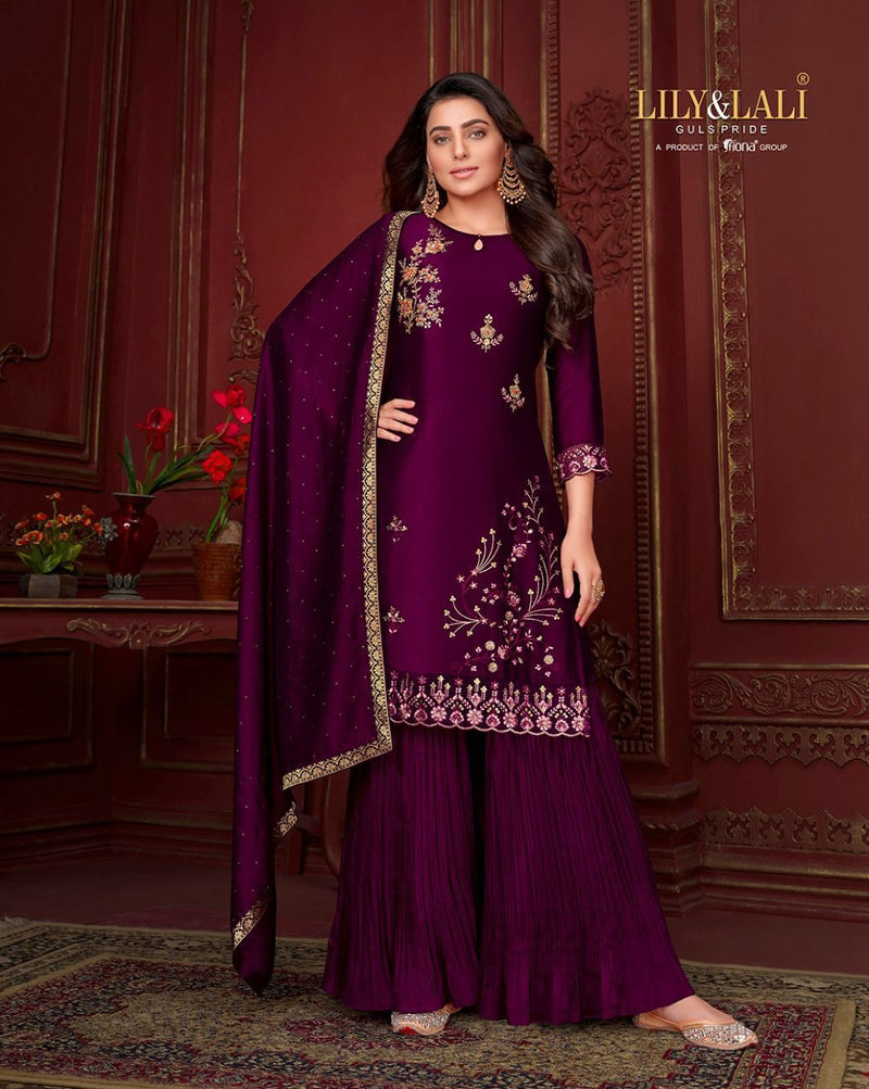 Lily And Lali Malang Embroidery & Handwork on Super Silk with Inner Work Stylish Designer Party Wear Kurti